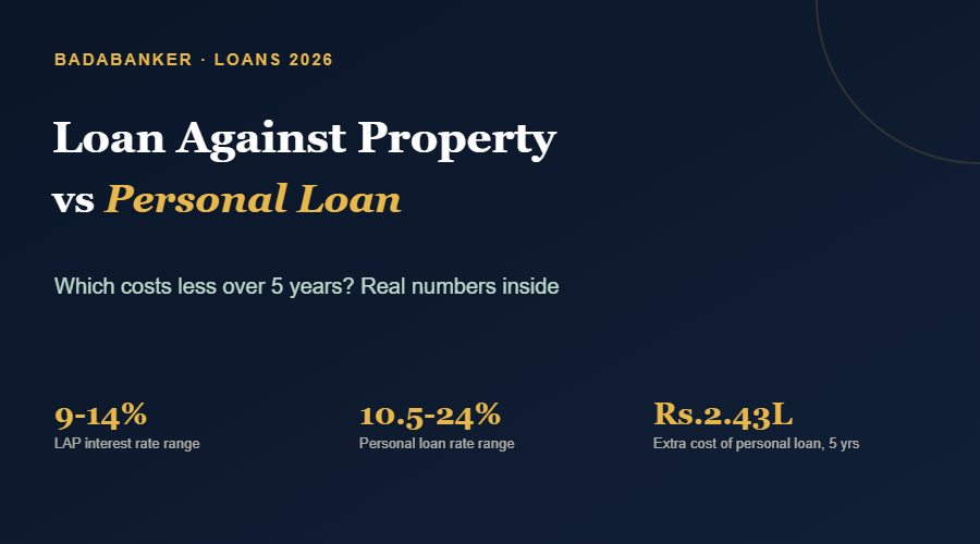 Loan Against Property vs Personal Loan — Which Costs Less Over 5 Years